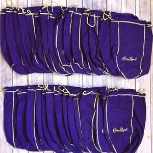 44 Crown Royal Purple Drawstring Bags - Large and Small